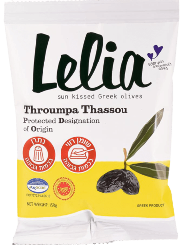 זיתים שחורים טאסוס מיוון 150 ג Lelia