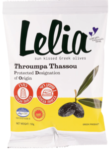 זיתים שחורים טאסוס מיוון 150 ג Lelia