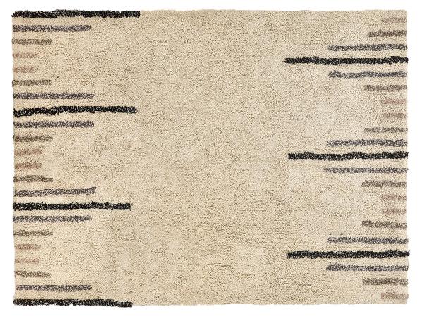 שטיח כותנה 200x140 ס"מ Tactile - טבעי / שחור