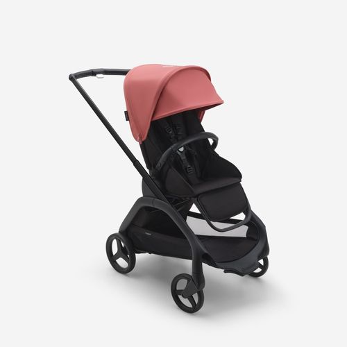 עגלת משולבת Bugaboo Dragonfly בוגבו דרגונפליי שלדה שחורה בד שחור גגון אדום 
