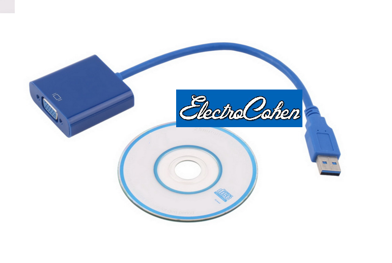 מתאם וידאו חיצוני USB 3.0 TO VGA