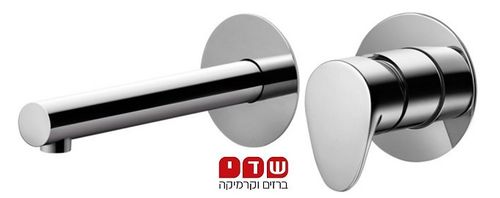 חמת ברז קיר פיה קצרה סדרת קליר גוון כרום 308001