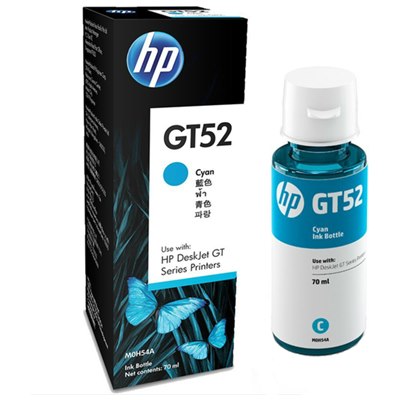  בקבוקון מילוי  דיו מקורי  למדפסת  HP SMART TANK   צבע כחול (ציאן)  GT52XL ‏   M0H54AE