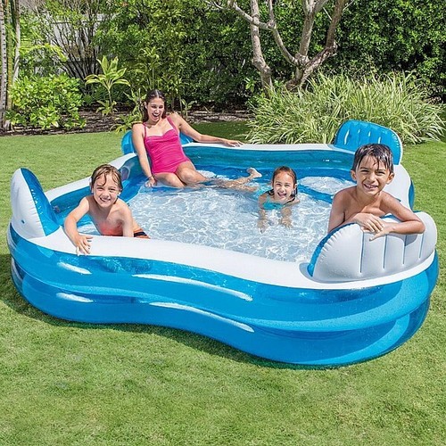 בריכה מתנפחת מרובעת 4 מושבים INTEX מבית 56475 מידות 229X229X66 