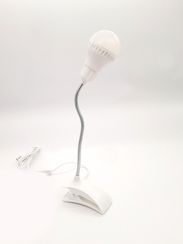 מנורת לד קליפס USB לבן