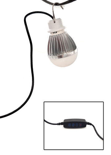 נורה 10 וואט בחיבור USB שלושה צבעים ניתן לעימום