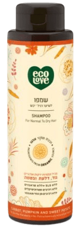 שמפו לשיער רגיל-יבש הסדרה הכתומה 500 מל ecoLove