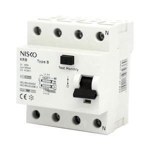 פחת דגם B חד פאזי 1P/40A/30mA/TypeB Nisko 

