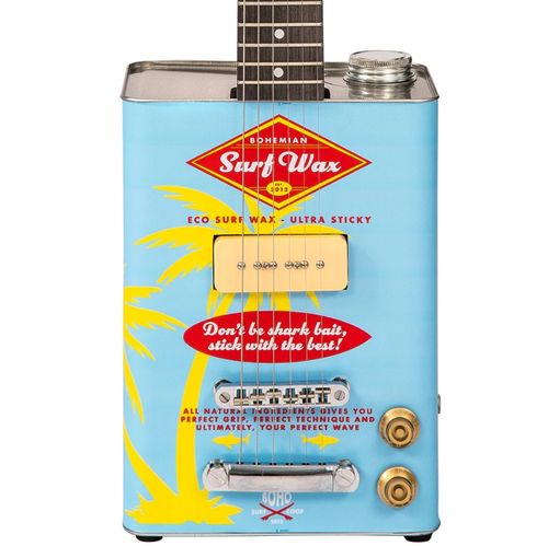 זוית נוספת Bohemian Oil Can Guitar - P90 - Surf Wax Limited Edition