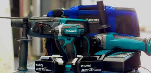 סט מקיטה - פטישון + אימפקט + משחזת - 2 סול' 3 אמפר ומטען מהיר