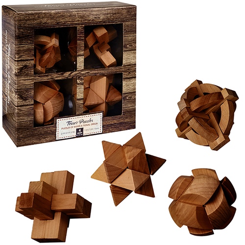 סט 4 משחקי חשיבה פאזל Puzzles set