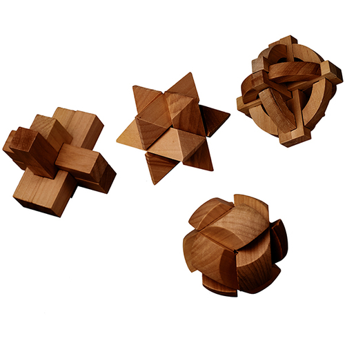 סט 4 משחקי חשיבה פאזל Puzzles set