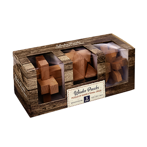 סט 3 משחקי חשיבה פאזל Puzzles set