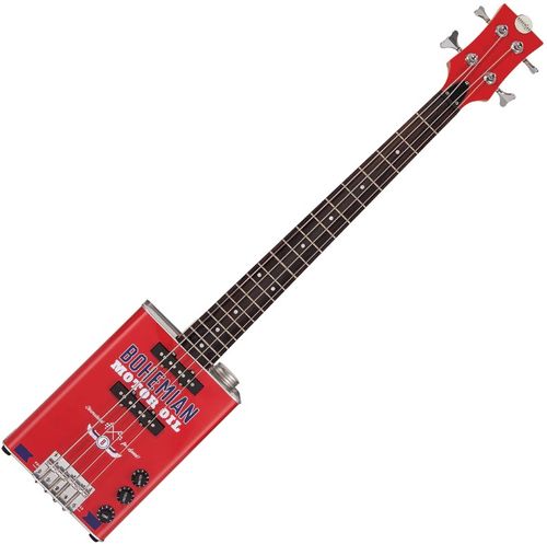 זוית נוספת Bohemian Oil Can Bass Guitar - Motor Oil