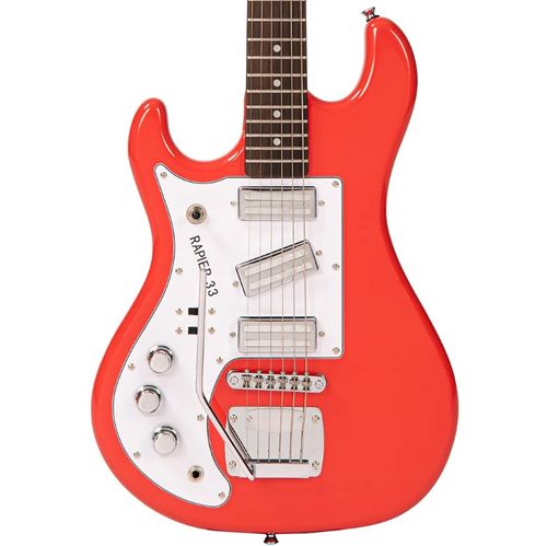 זוית נוספת Rapier 33 Electric Guitar ~ Left Hand Fiesta Red