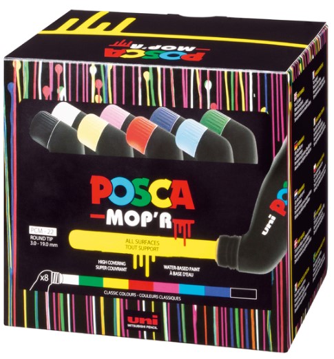 חדש! סט 8 טושי פוסקה מופר  Posca  MOP