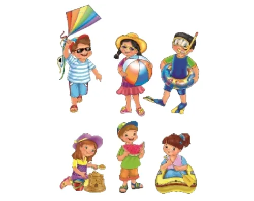 עבודת יצירה - ילדים בקיץ - 36 יח'