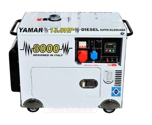גנרטור מושתק דיזל מקצועי 7600W חד פאזי על גלגלים