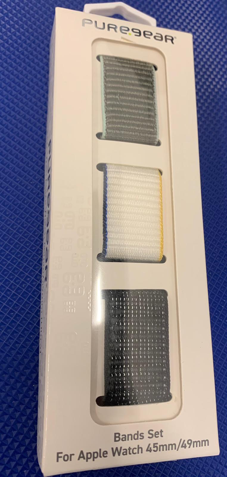 רצועות לשעון אפל PureGear – 45 mm Nylon Bands 3 pack