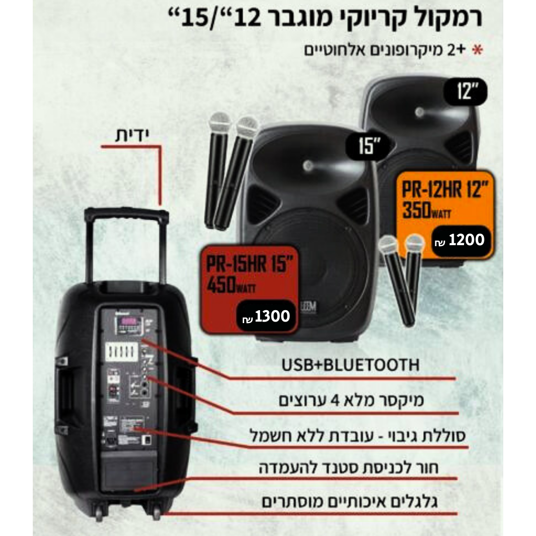 רמקול בידורית 12 אינץ