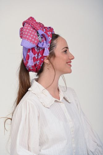 מטפחת פשמינה סגול ורוד