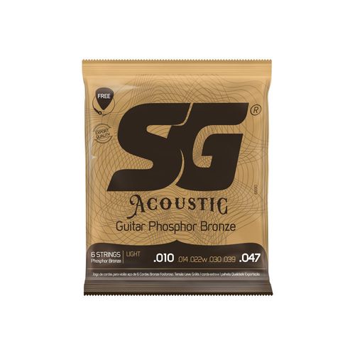 סט מיתרים לגיטרה אקוסטית 010 Phosphor Bronze מבית SG