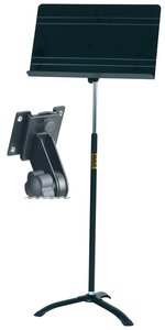 עמוד תווים תזמורתי מקצועי עם מנגנון קפיץ OMS-30 בצבע שחור 900762 מבית GEWA (Germany)