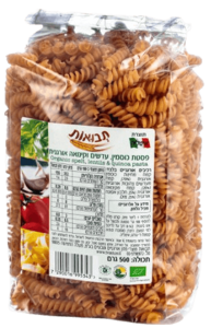 פוסילי כוסמין עדשים וקינואה אורגני 400 ג