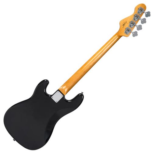 זוית נוספת Vintage V4 ReIssued Bass Guitar ~ Rocker Black / Mirror Scratchplate