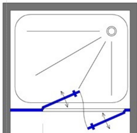 IN/OUT מקלחון חזית דופן קבועה + 2 דלתות- LIZI 2B מידה  120 עד 160 סמ פורום