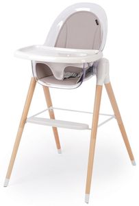 כיסא אוכל 2 ב 1 עם 2 מצבי גובה וגב נשכב סייפרס Cypress - אפור