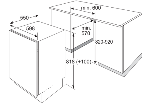 מדיח כלים אינטגרלי גראם Gram Omi 60-38 T