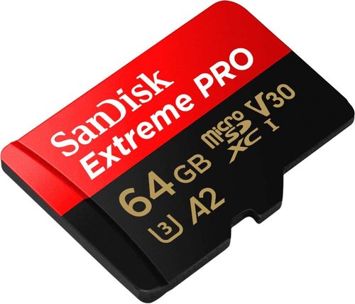 כרטיס זכרון SanDisk 64GB Extreme PRO UHS-I microSDXC with SD Adapter