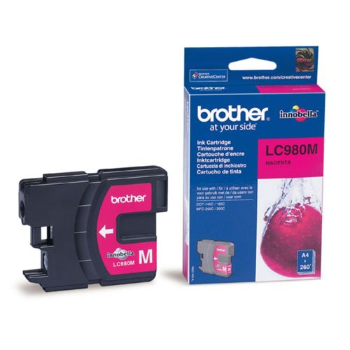 ראש דיו מגנטה (אדום) מקורי Brother LC980M
