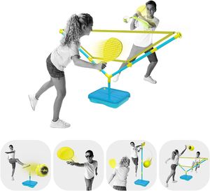 סווינגבול 5 ב 1 עם בסיס - סט חמישה משחקי כדור / ספורט כולל המשחק הקלאסי + 2 מחבטים (6+)