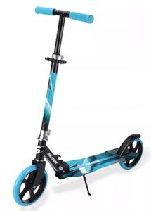 קורקינט BIG WHEEL עד 100 ק"ג, מתקפל, רגלית וגלגלי 200 מ”מ - כחול