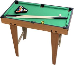 שולחן סנוקר / בילייארד מעץ עם כדורים ומקלות