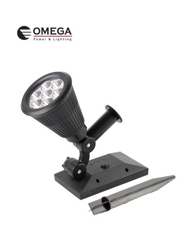 דוקרן גינה סולארי RGB 3W שחור Omega אומגה 