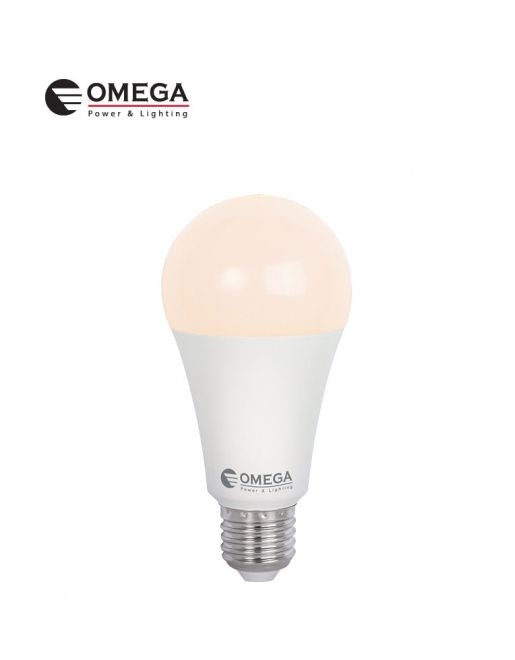 נורת לד OMEGA A65 E27 17W אור חם