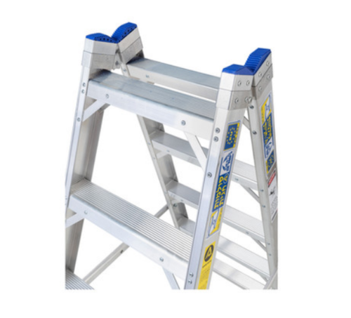 סולם אלומיניום דו-צדדי שלבים רחבים 2X4
