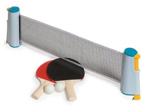 רשת טניס שולחן (פינג פונג) מתאימה לכל שולחן עד רוחב 190 ס"מ + 2 מחבטים וכדור