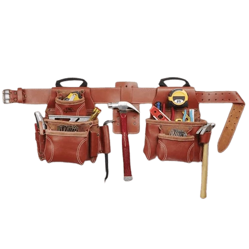 חגורת כלים פרימיום מעור מהודר Pro Worker Leather Combo Tool Belt