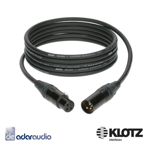 כבל XLR מאריך מקצועי - 5 מ' Klotz