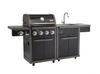 גריל גז 4 מבערים + כירת צד 63,000 BTU דגם רבולושן 4 Coleman - שחור 