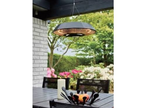 פטריית חימום חשמלית תלויה עם שלט S.Patio 2000W - צבע שחור (דגם 37090)