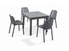 פינת אוכל דגם לרנקה – שולחן ו-4 כיסאות פלסטיק 