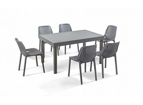 פינת אוכל לחצר דגם ארסנל שולחן ו 4 כסאות