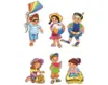 ערכת קישוט והמחשה - ילדים בקיץ