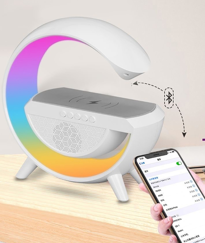 מעמד טעינה אלחוטית, רמקול ותאורה מתחלפת G-light