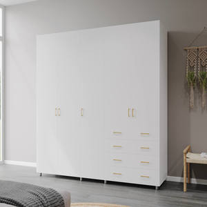 ארון בגדים 5 דלתות 4 מגירות דגם רועי 200X240